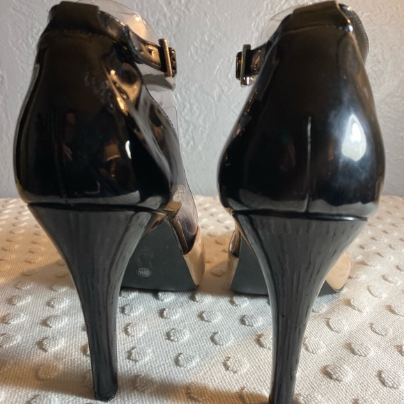 STYLE & COMPANY Nude and Black Peep-Toe Heel - Picture 8 of 16